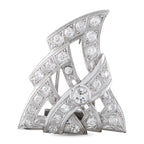 Platinum 1.30ct Diamond Brooch