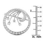 Platinum 1.30ct Diamond Circle Brooch