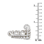 Antique Platinum 1.50ct Diamond Art Deco Scroll Brooch