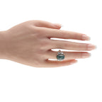 Platinum 0.52ct Diamond and Cat’s Eye Ring