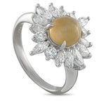 Platinum 1.0ct Diamond and Cat’s Eye Ring