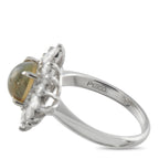 Platinum 1.0ct Diamond and Cat’s Eye Ring
