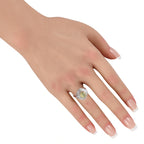 Platinum 0.82ct Diamond and Cat’s Eye Cocktail Ring
