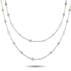 Platinum 7.13ct Diamond and Demantoid Necklace