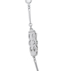 Platinum 7.13ct Diamond and Demantoid Necklace
