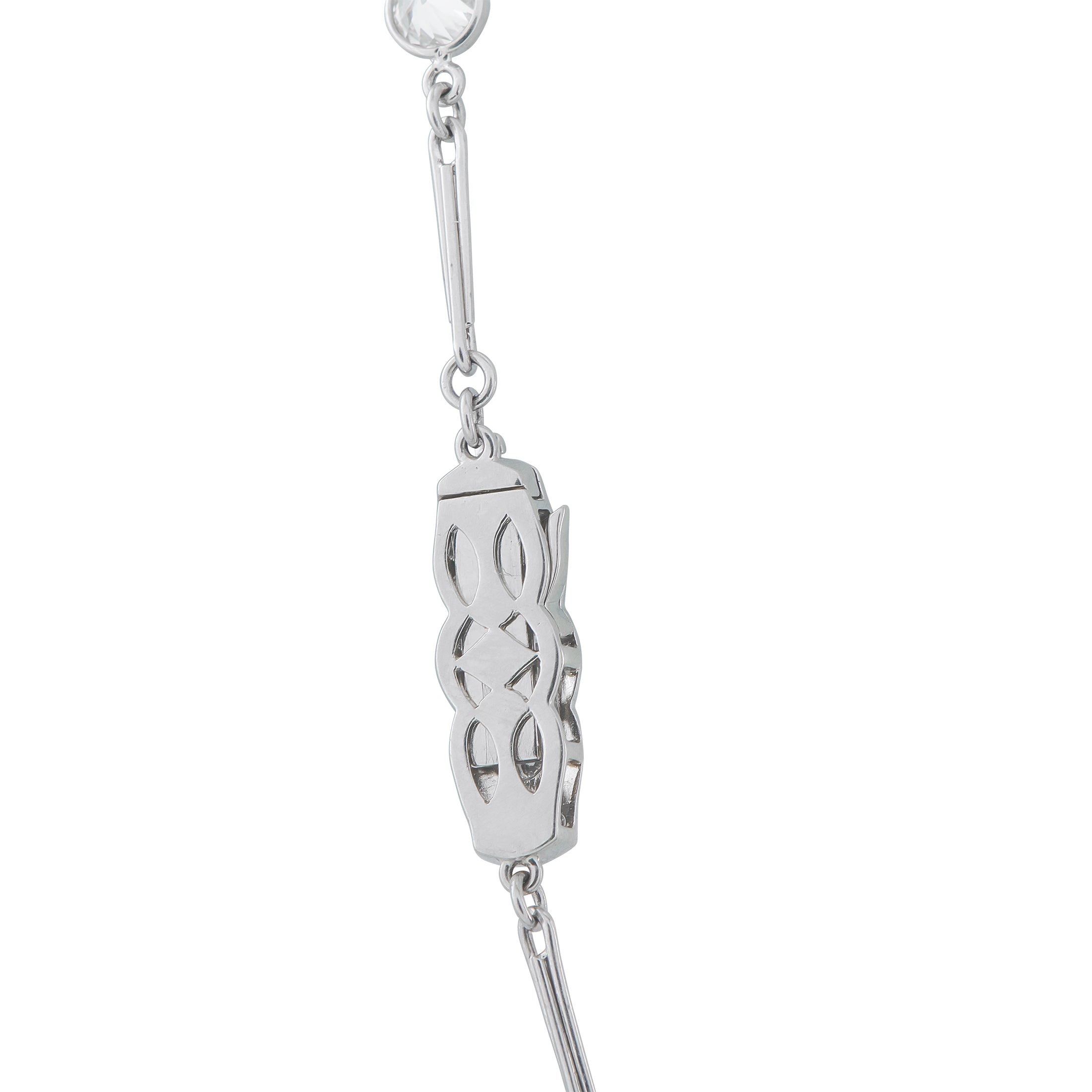 Platinum 7.13ct Diamond and Demantoid Necklace