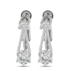 Exclusive Platinum 1.02ct Diamond Earrings MF08-102125 – These sleek, sophisticated earrings will continually catch the light