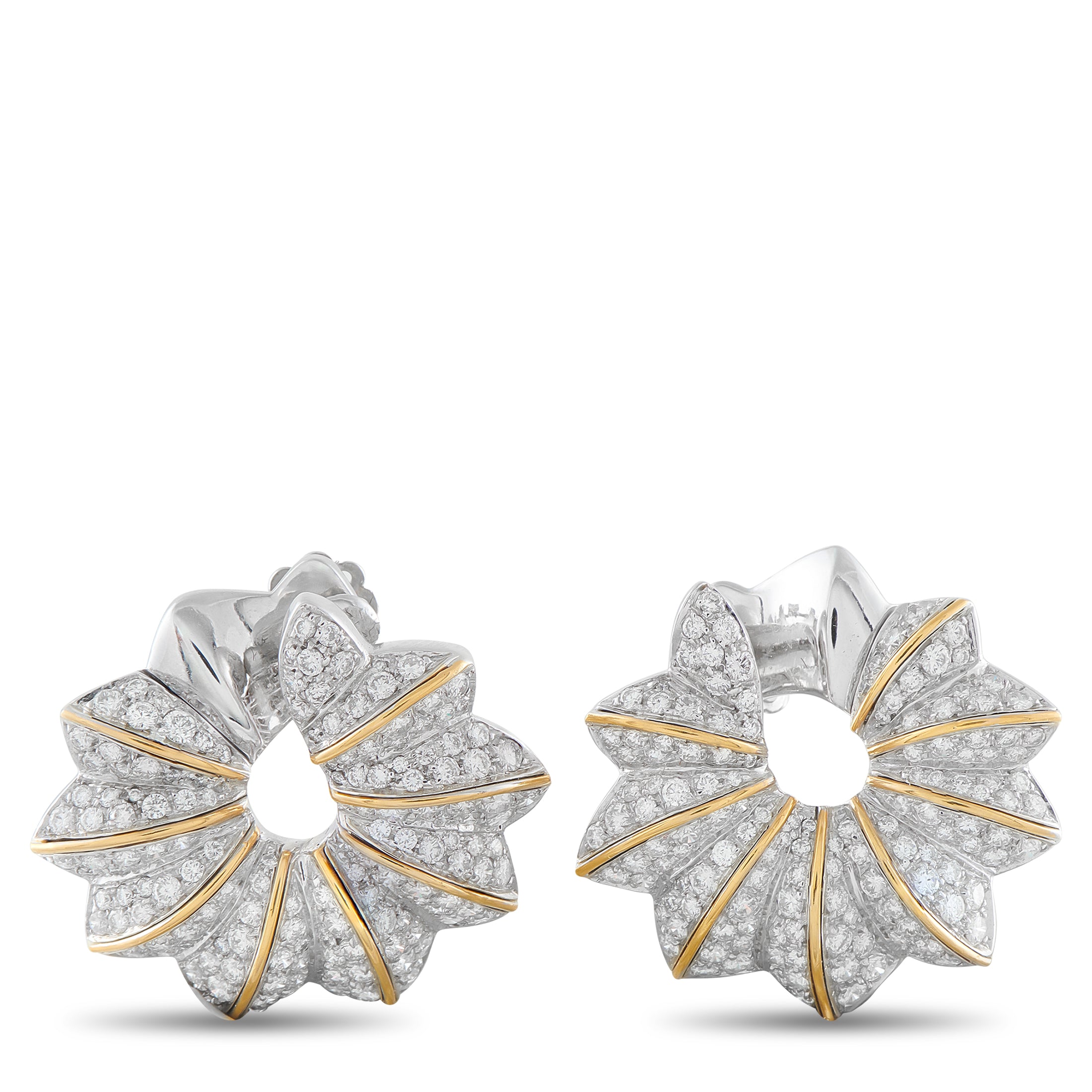 Platinum 4.50ct Diamond Earrings