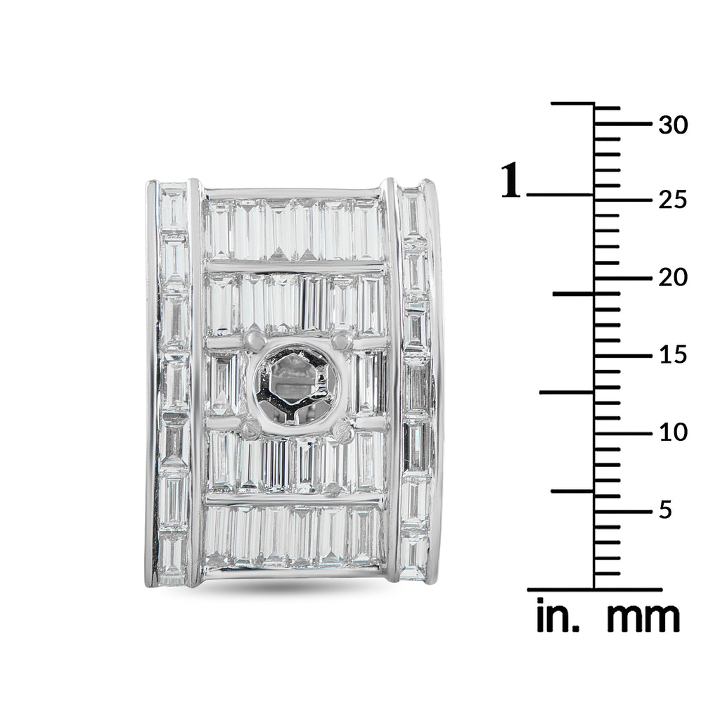 Platinum 8.45ct Diamond Clip-On Earrings