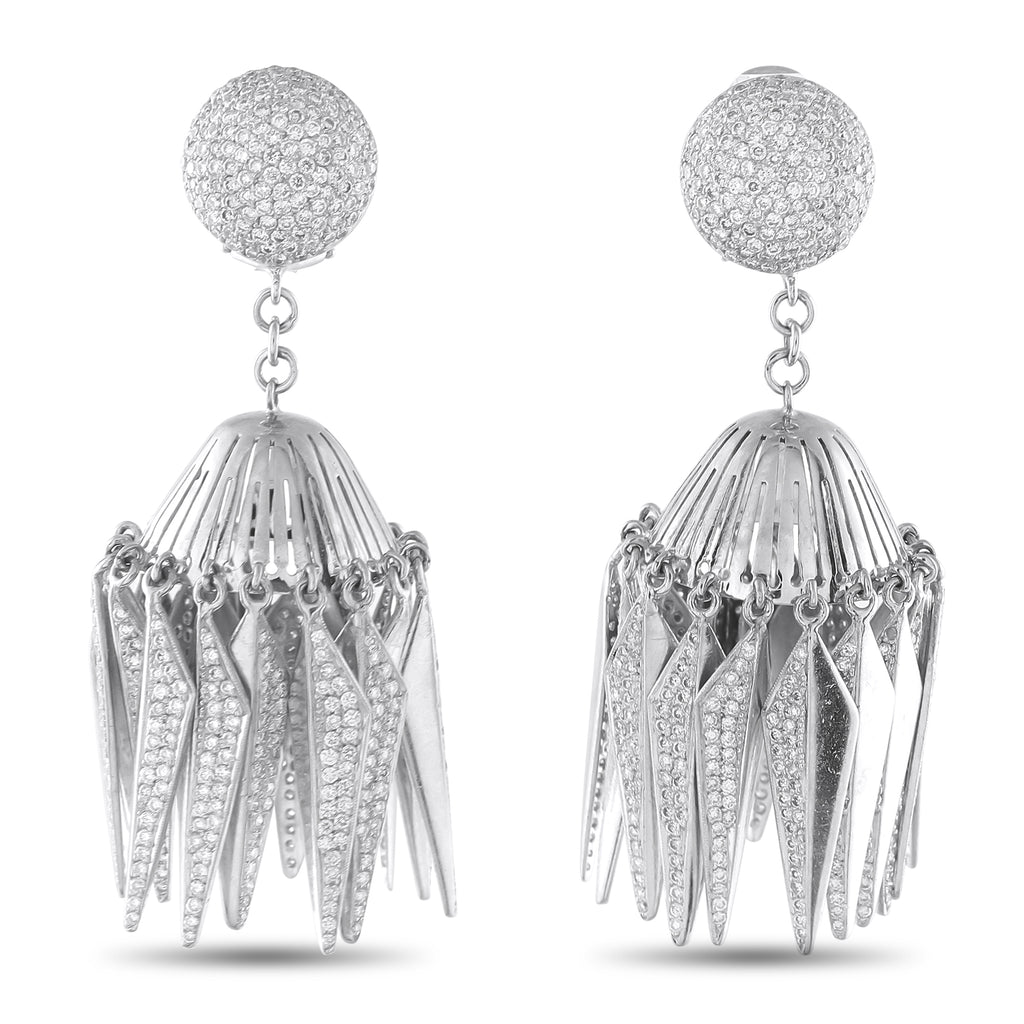 Neil LanePlatinum 5.42ct Diamond Earrings