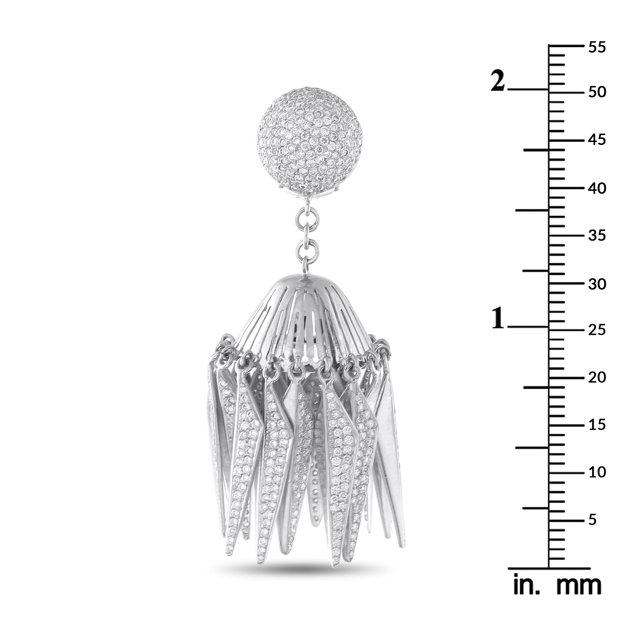 Neil Lane Platinum 5.42ct Diamond Earrings