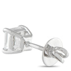 Platinum 2.0ct Diamond Solitaire Earrings