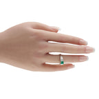 Exclusive Platinum 0.60ct Diamond and Emerald Ring