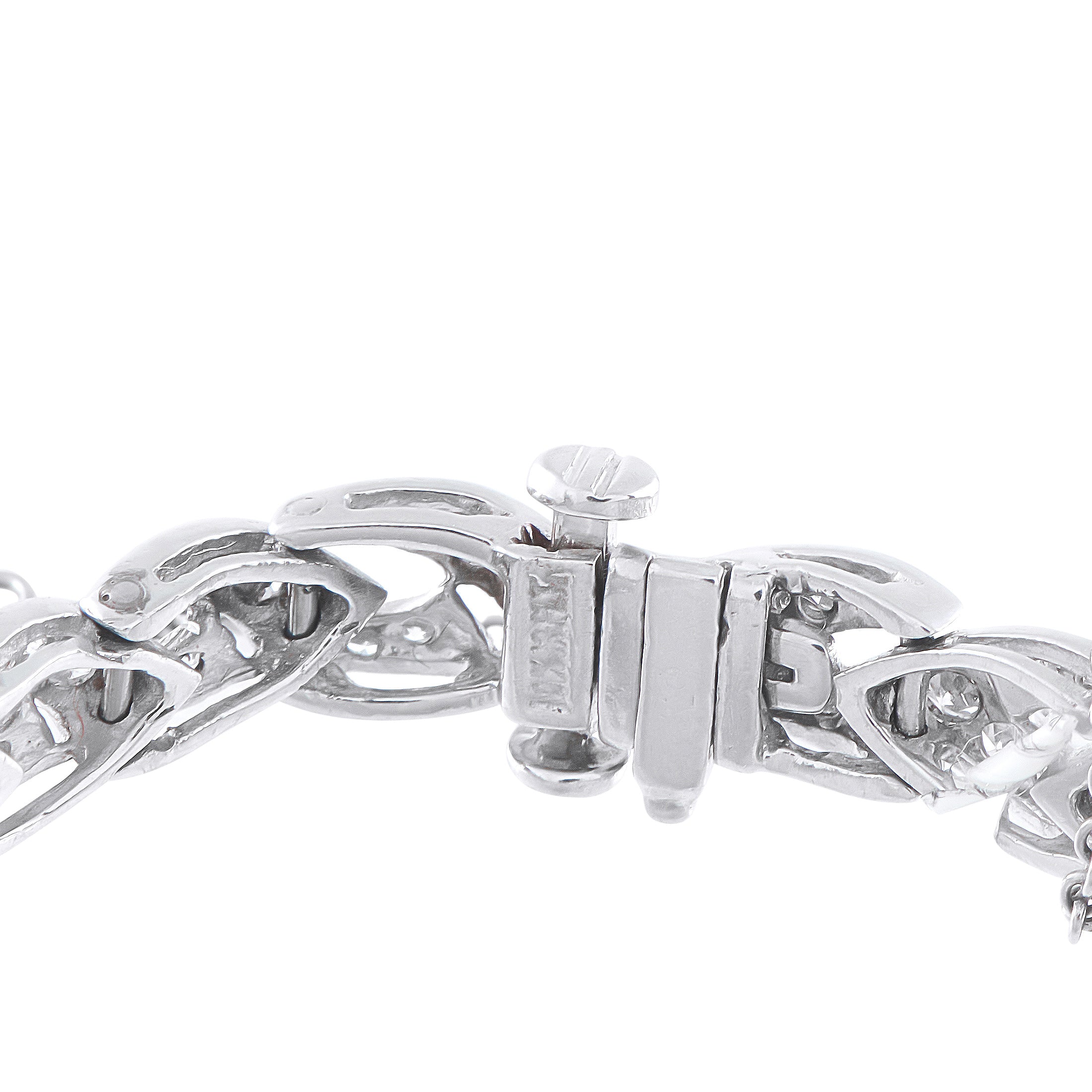 Platinum 2.30ct Diamond and Emerald Bracelet