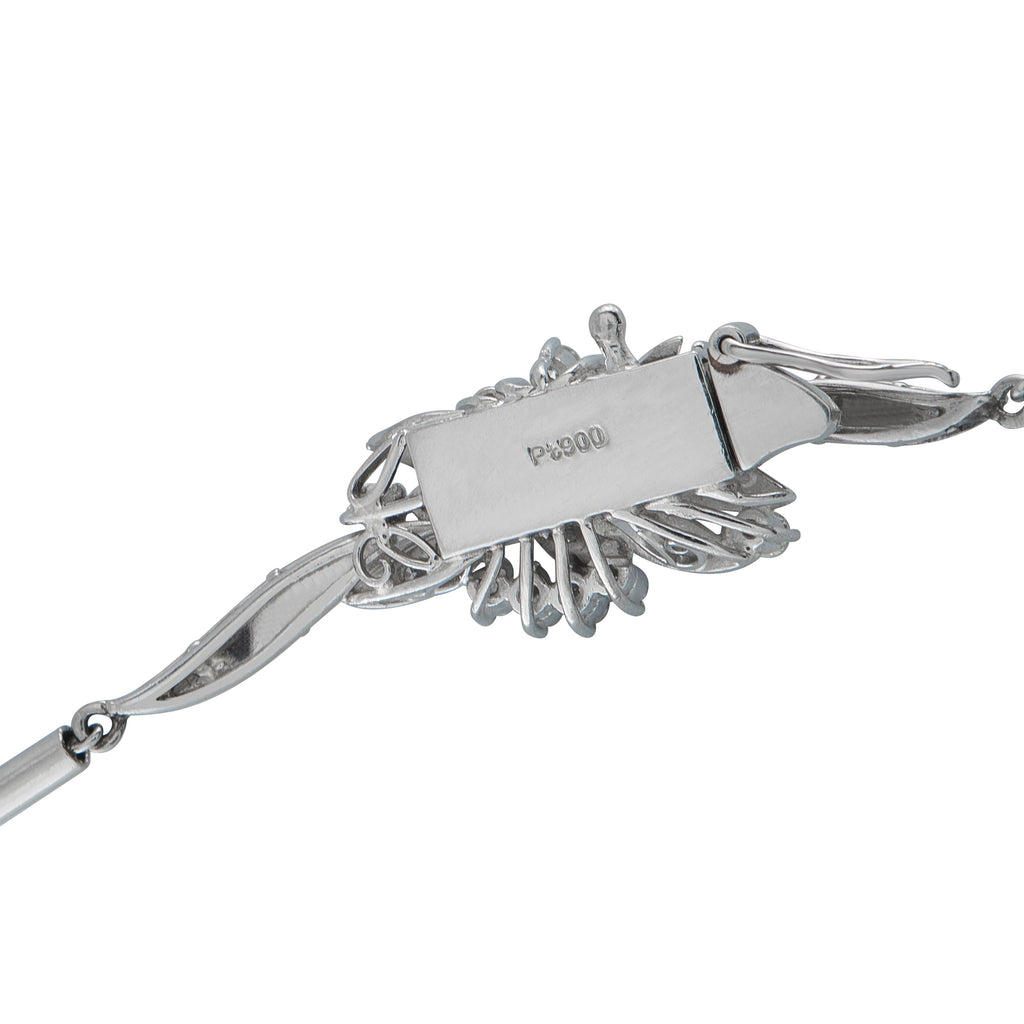 Exclusive Platinum 3.18ct Diamond and Emerald Necklace