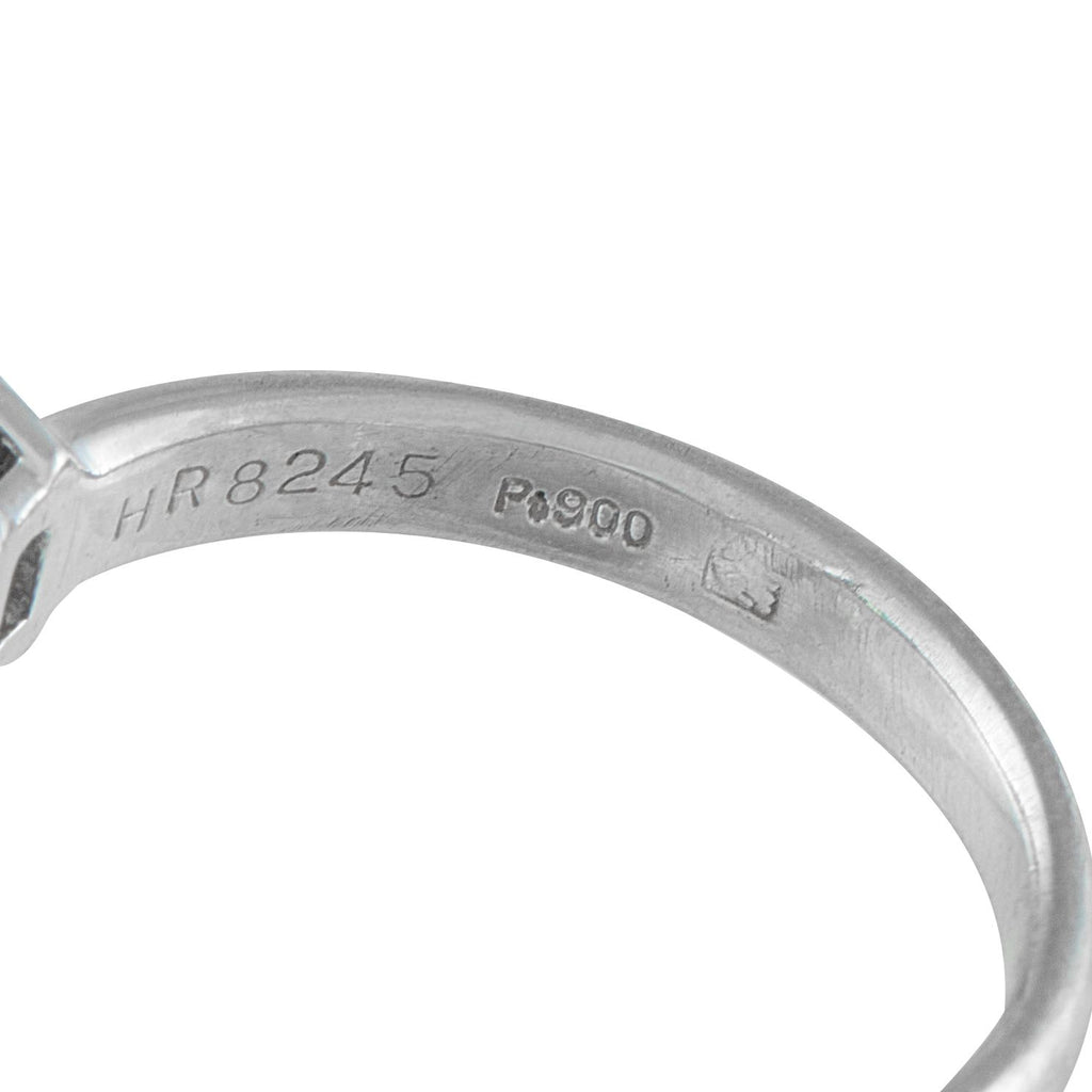 Exclusive Platinum 0.65ct Diamond and Emerald Ring