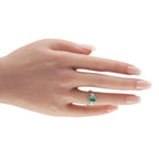 Platinum 0.46ct Diamond and Emerald Ring