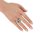 Platinum 2.16ct Diamond and Emerald Ring