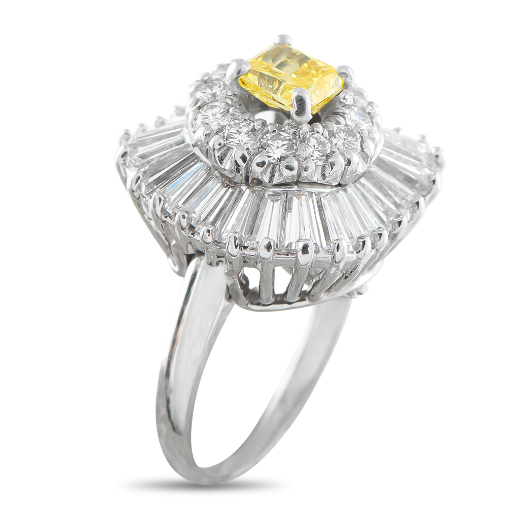 Platinum 3.69ct Diamond Ring
