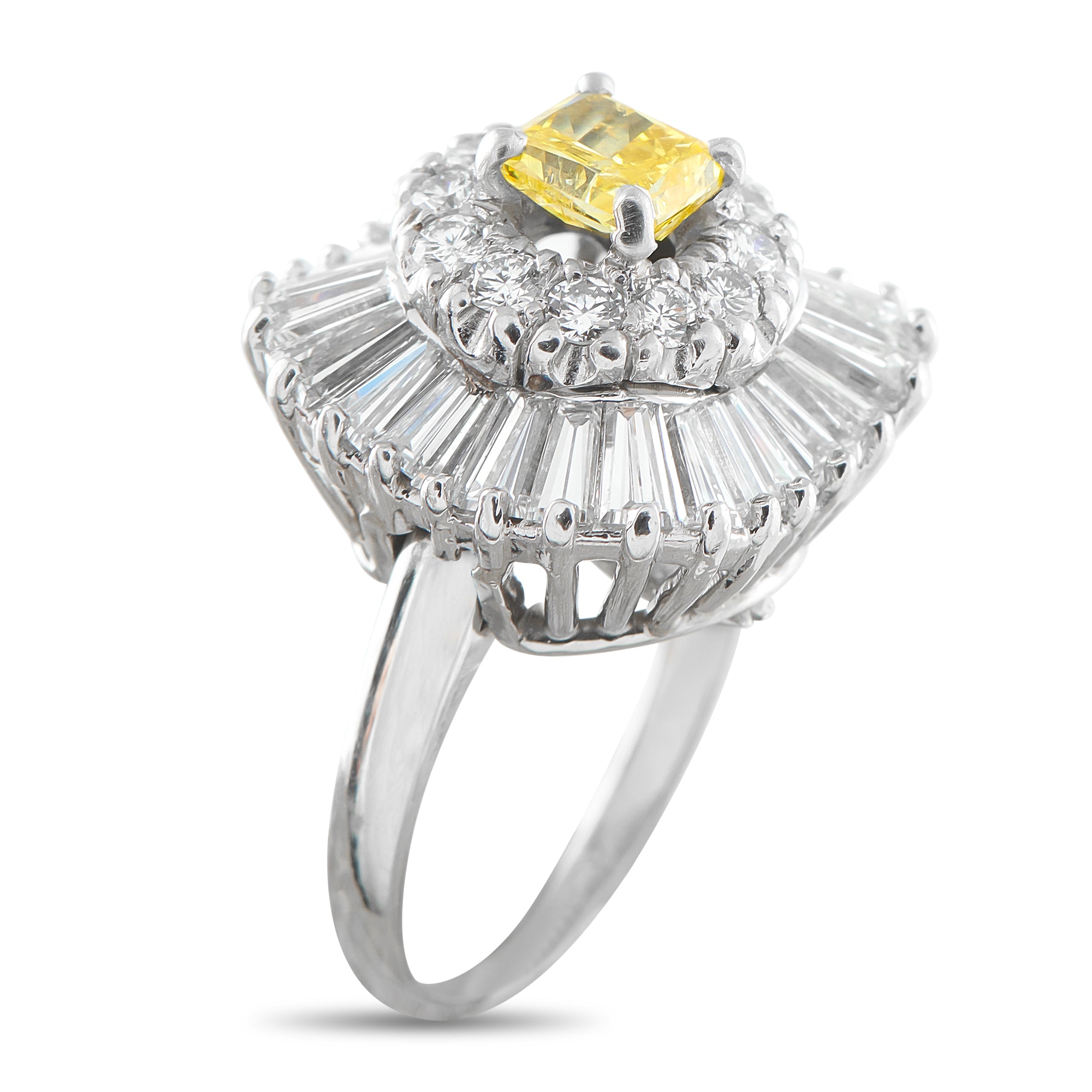 Platinum 3.69ct Diamond Ring