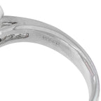 Platinum 0.55ct Diamond and Garnet Ring