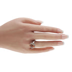 Exclusive Platinum 0.50ct Diamond and Imperial Topaz Ring