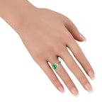 Exclusive Platinum 0.40ct Diamond and Jade Ring