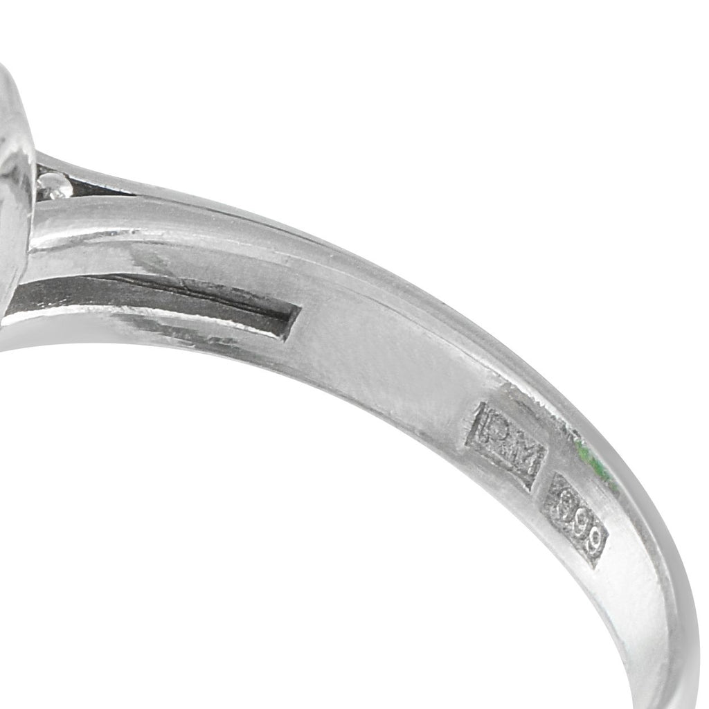 Exclusive Platinum 1.06ct Diamond and Jade Ring