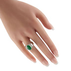 Exclusive Platinum 0.23ct Diamond and Jade Ring