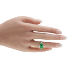 Exclusive Platinum Diamond and Jade Ring