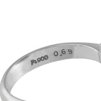 Platinum 0.69ct Diamond and Jade Ring