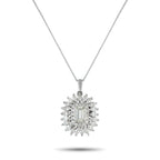Exclusive Platinum 3.12ct Diamond Pendant Necklace MF17-061025 – This luxurious necklace is designed to effortlessly catch th