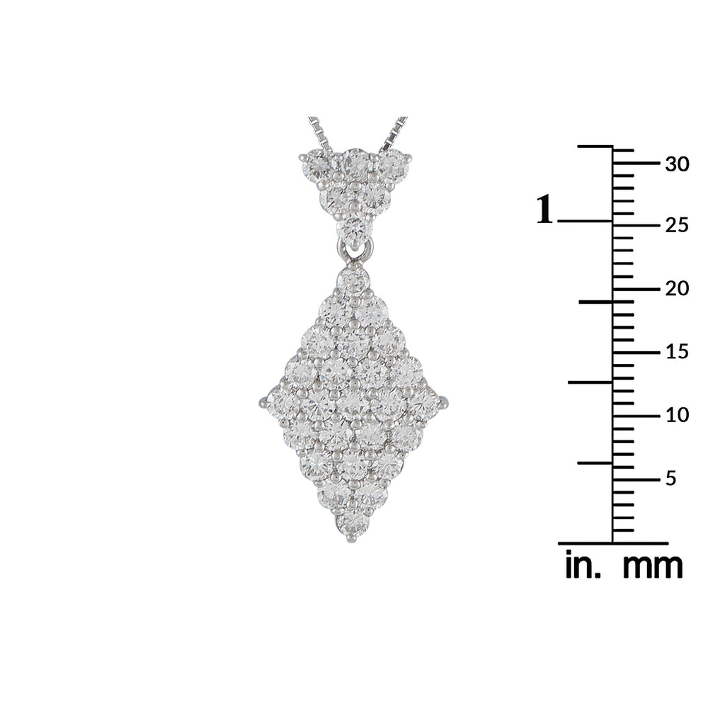 Exclusive Platinum 2.91ct Diamond Kite Necklace