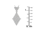 Exclusive Platinum 2.91ct Diamond Kite Necklace