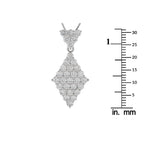 Platinum 2.91ct Diamond Kite Necklace