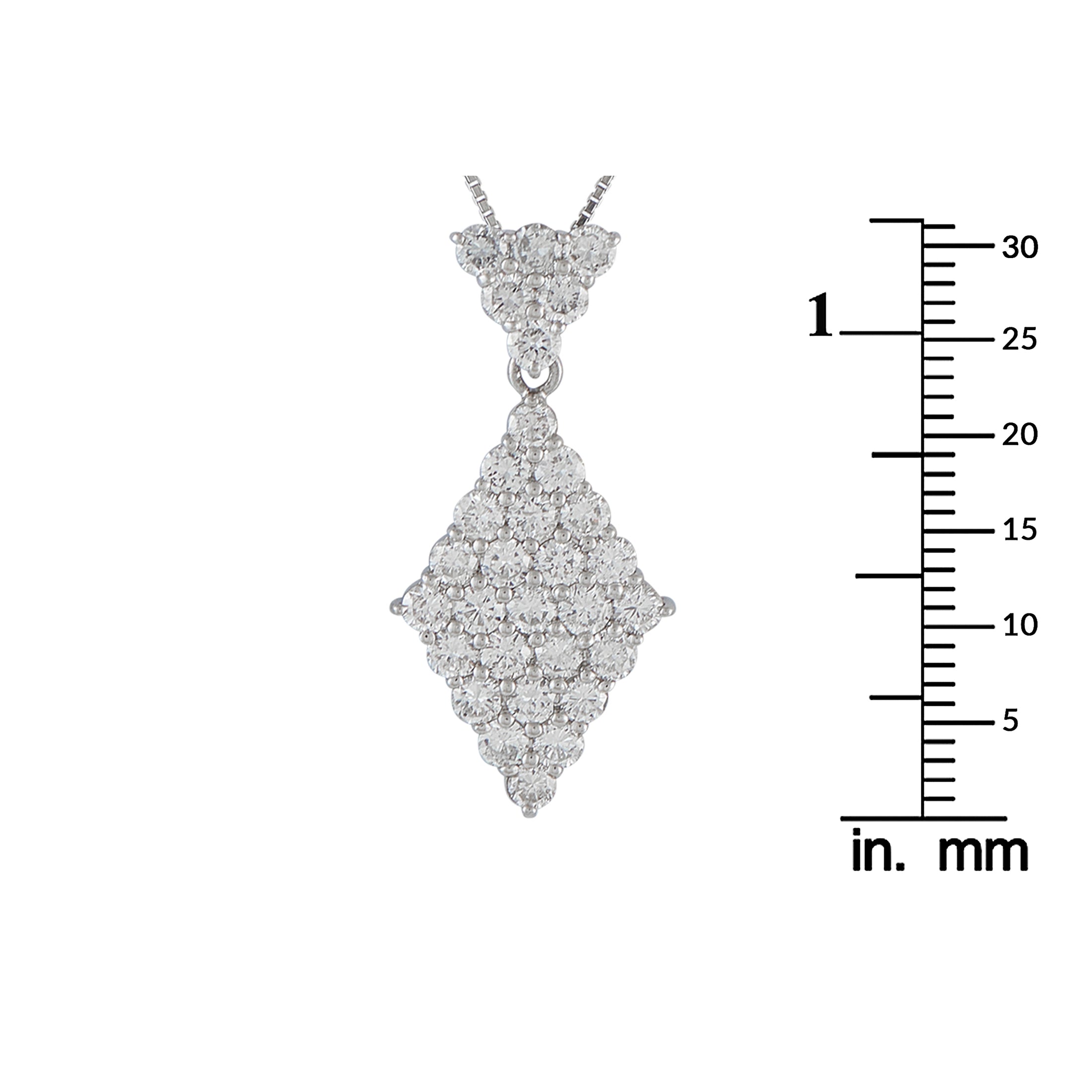 Platinum 2.91ct Diamond Kite Necklace