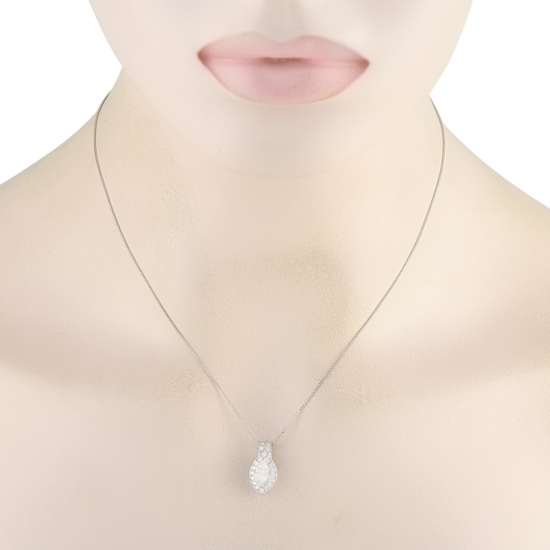 Platinum 0.65ct Diamond Pendant