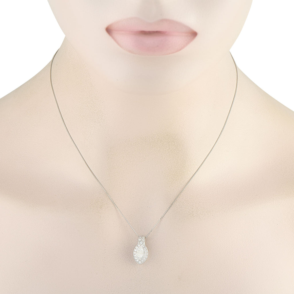 Exclusive Platinum 0.65ct Diamond Pendant Necklace