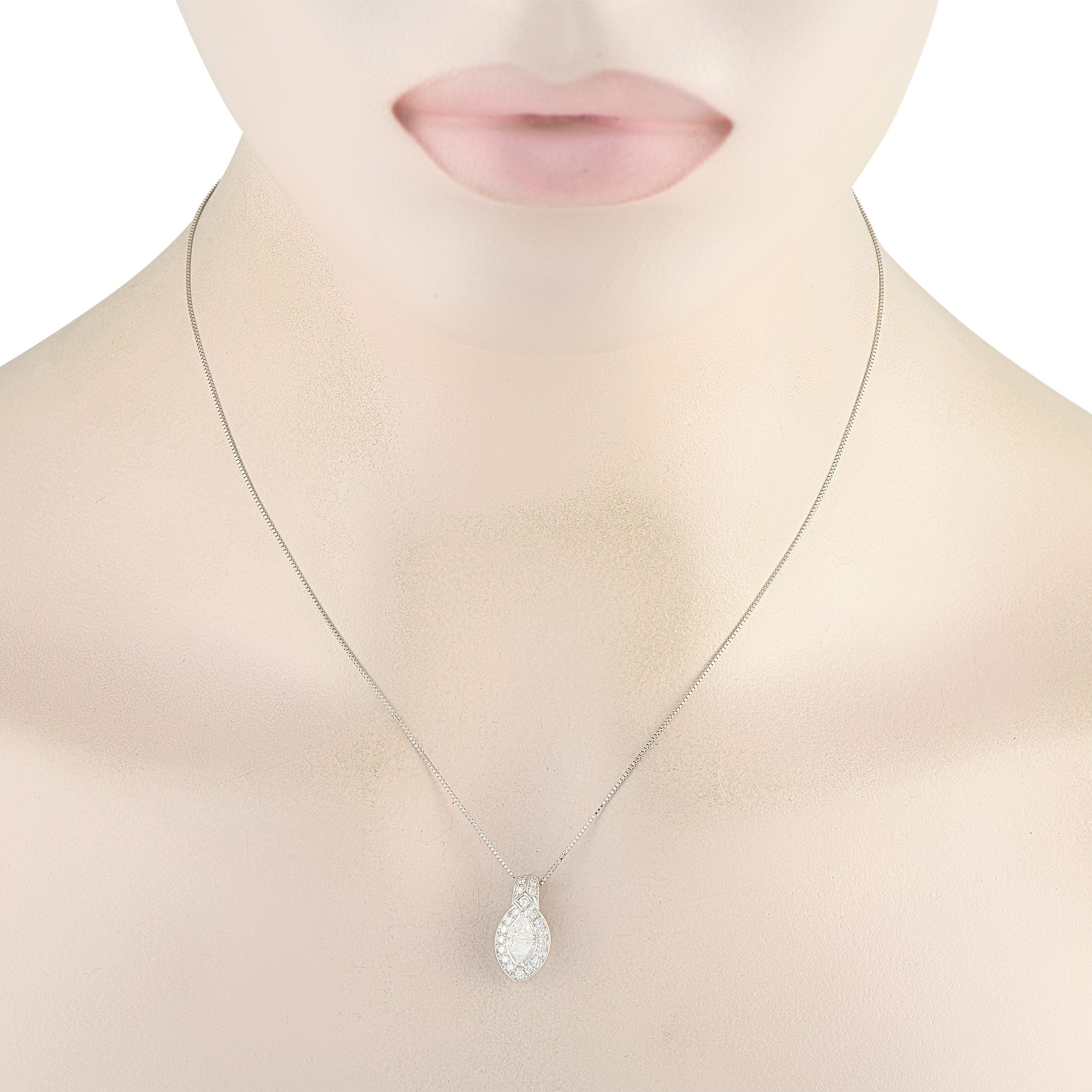 Exclusive Platinum 0.65ct Diamond Pendant Necklace