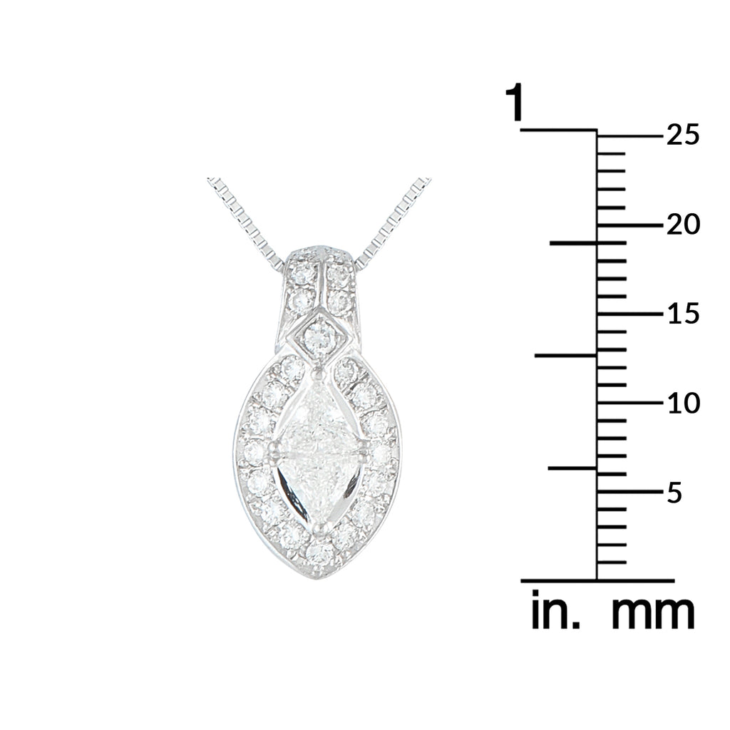 Platinum 0.65ct Diamond Pendant