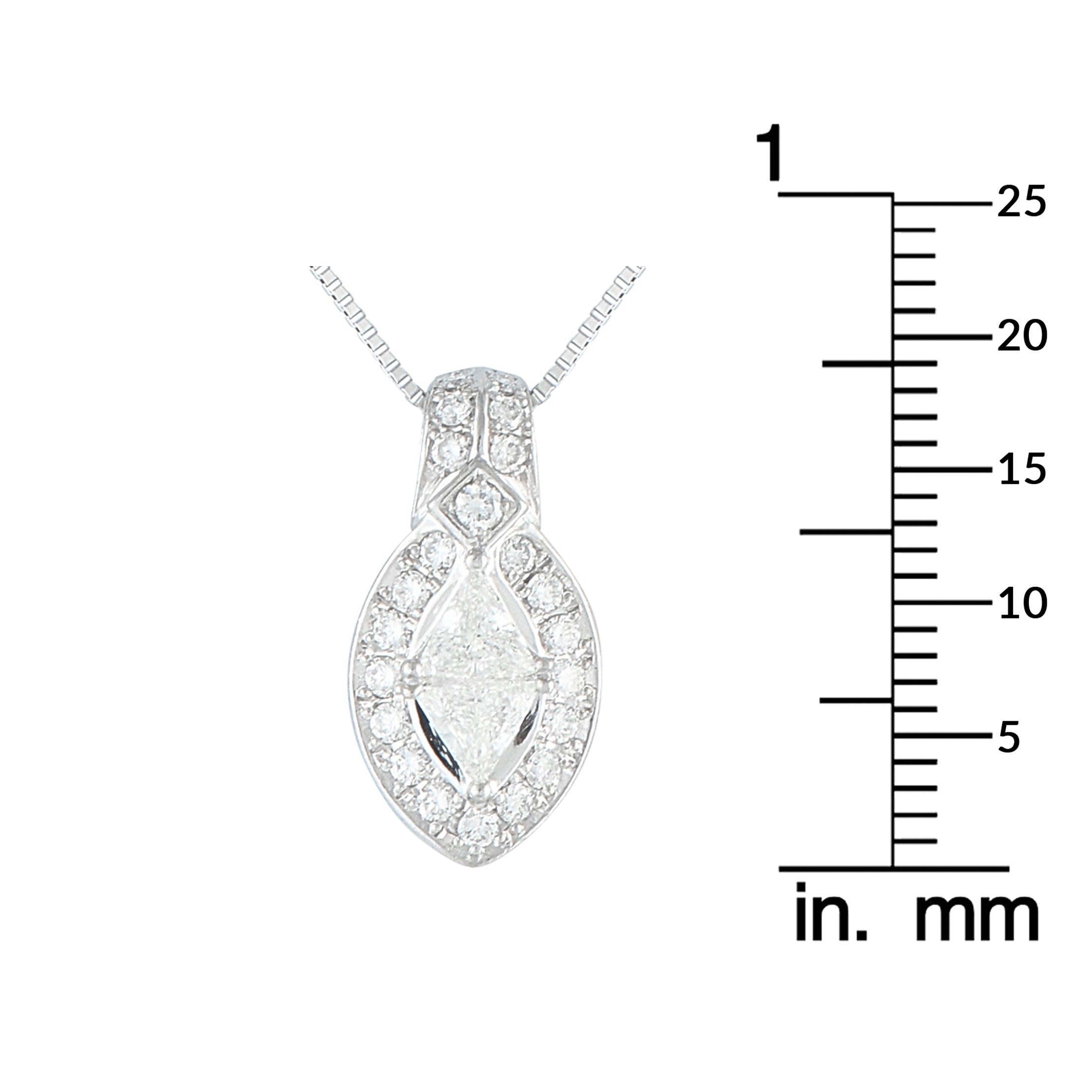 Platinum 0.65ct Diamond Pendant