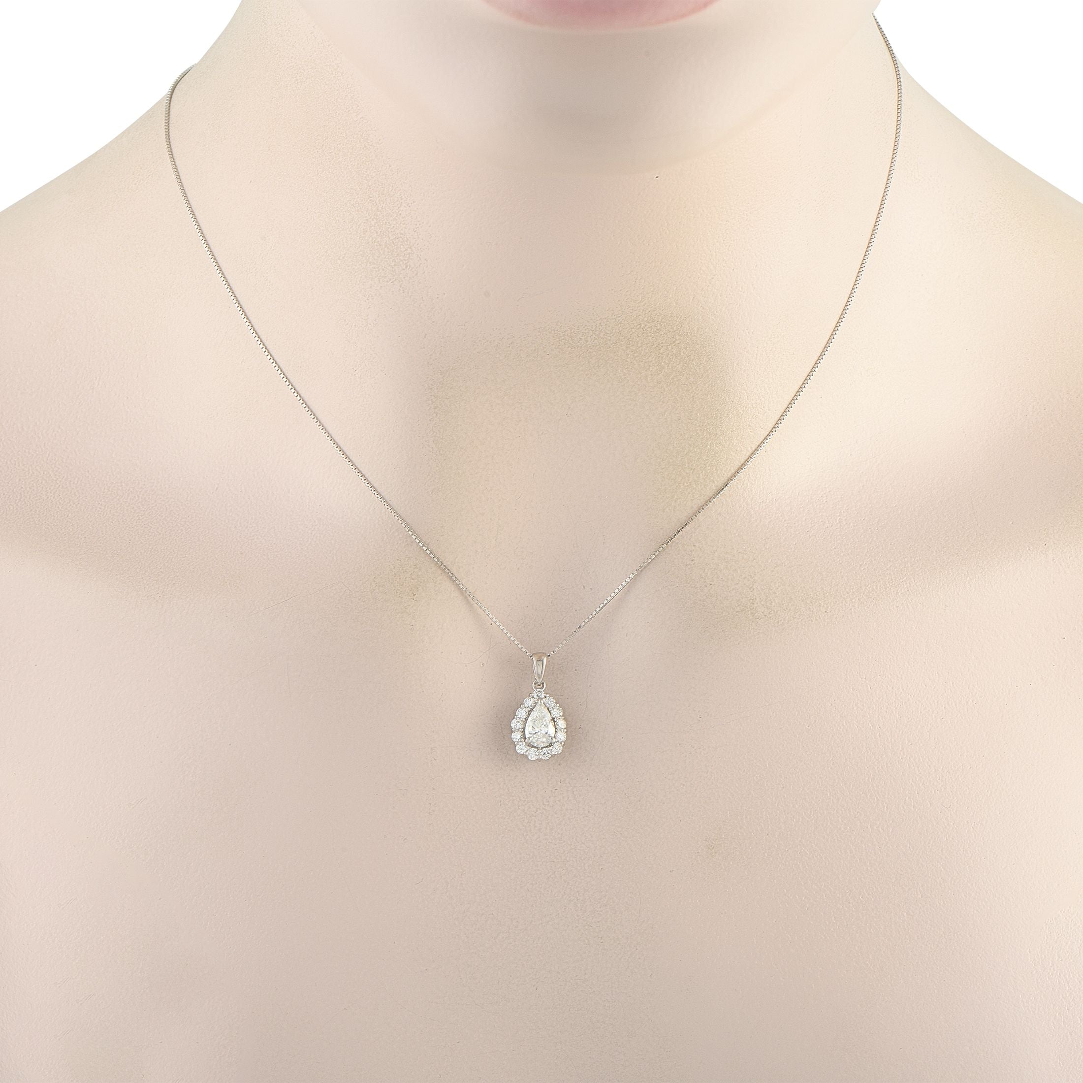 Exclusive Platinum 0.99ct Diamond Pendant Necklace
