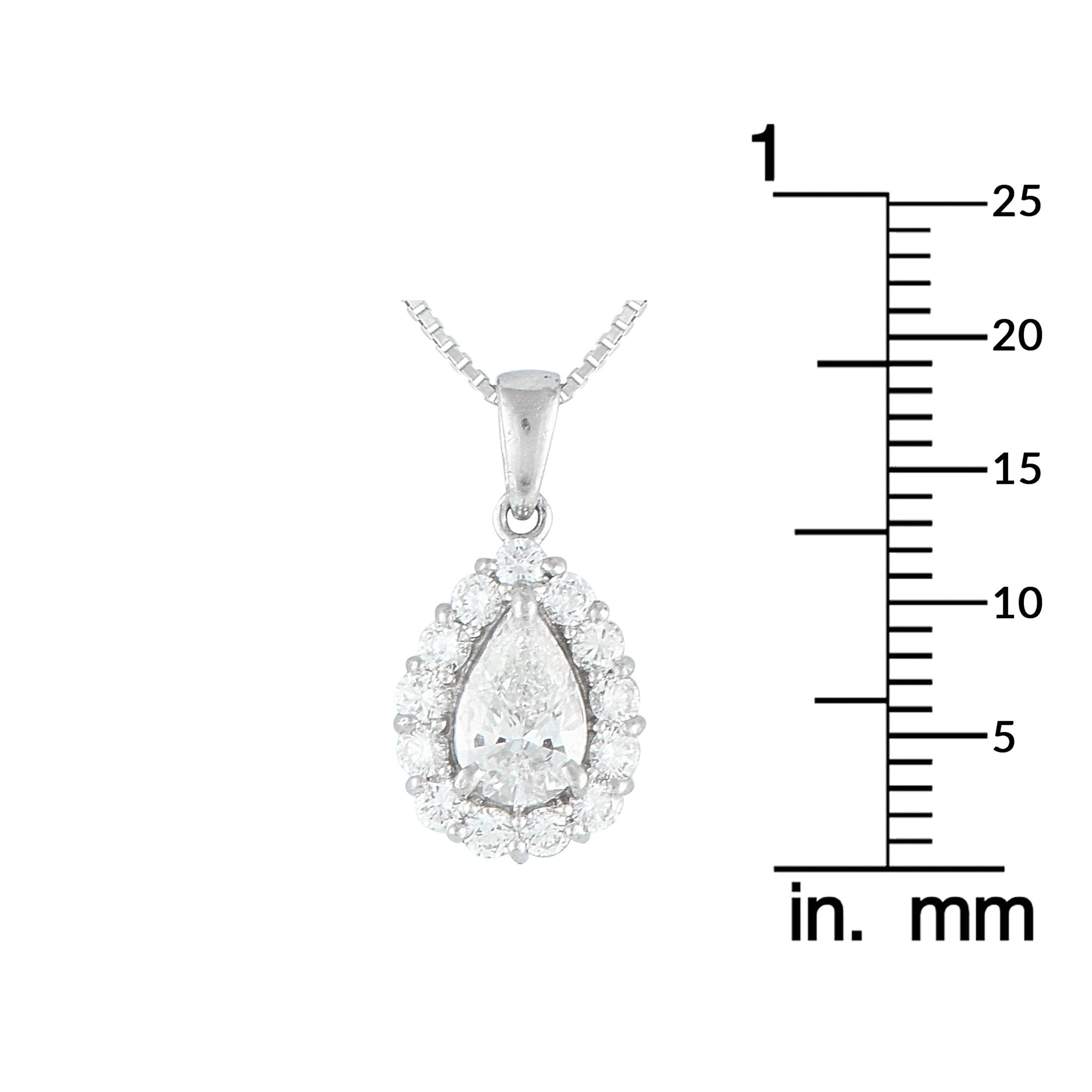 Exclusive Platinum 0.99ct Diamond Pendant Necklace