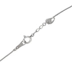 Exclusive Platinum 0.08ct Diamond and Aquamarine Necklace