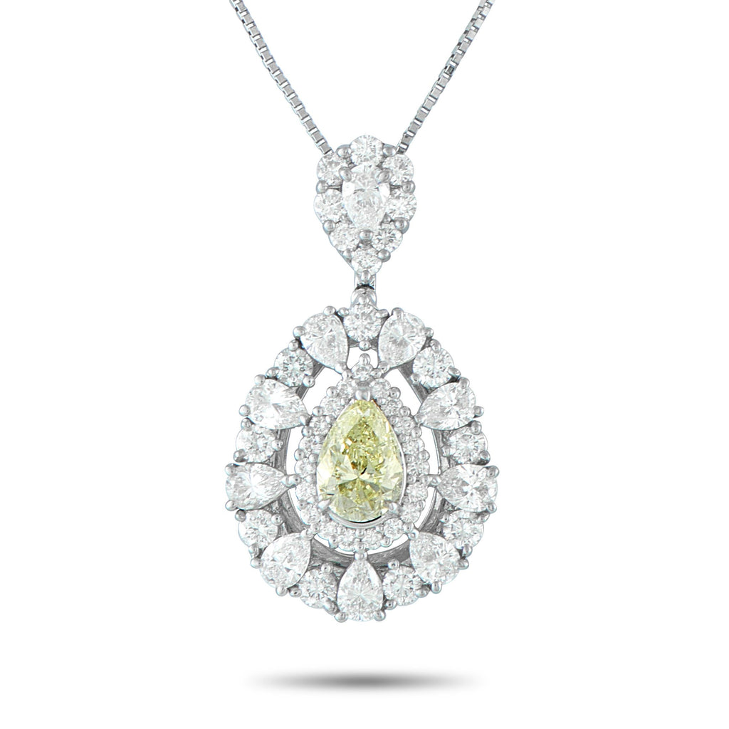 Exclusive Platinum 3.01ct Diamond Pear Necklace MF16-101525 – This Exclusive  necklace delivers a perfect drop of light
