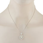 Exclusive Platinum 3.01ct Diamond Pear Necklace