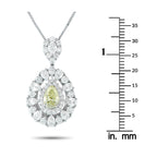 Exclusive Platinum 3.01ct Diamond Pear Necklace