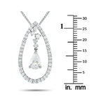 Exclusive Platinum 1.67ct Diamond Teardrop Necklace