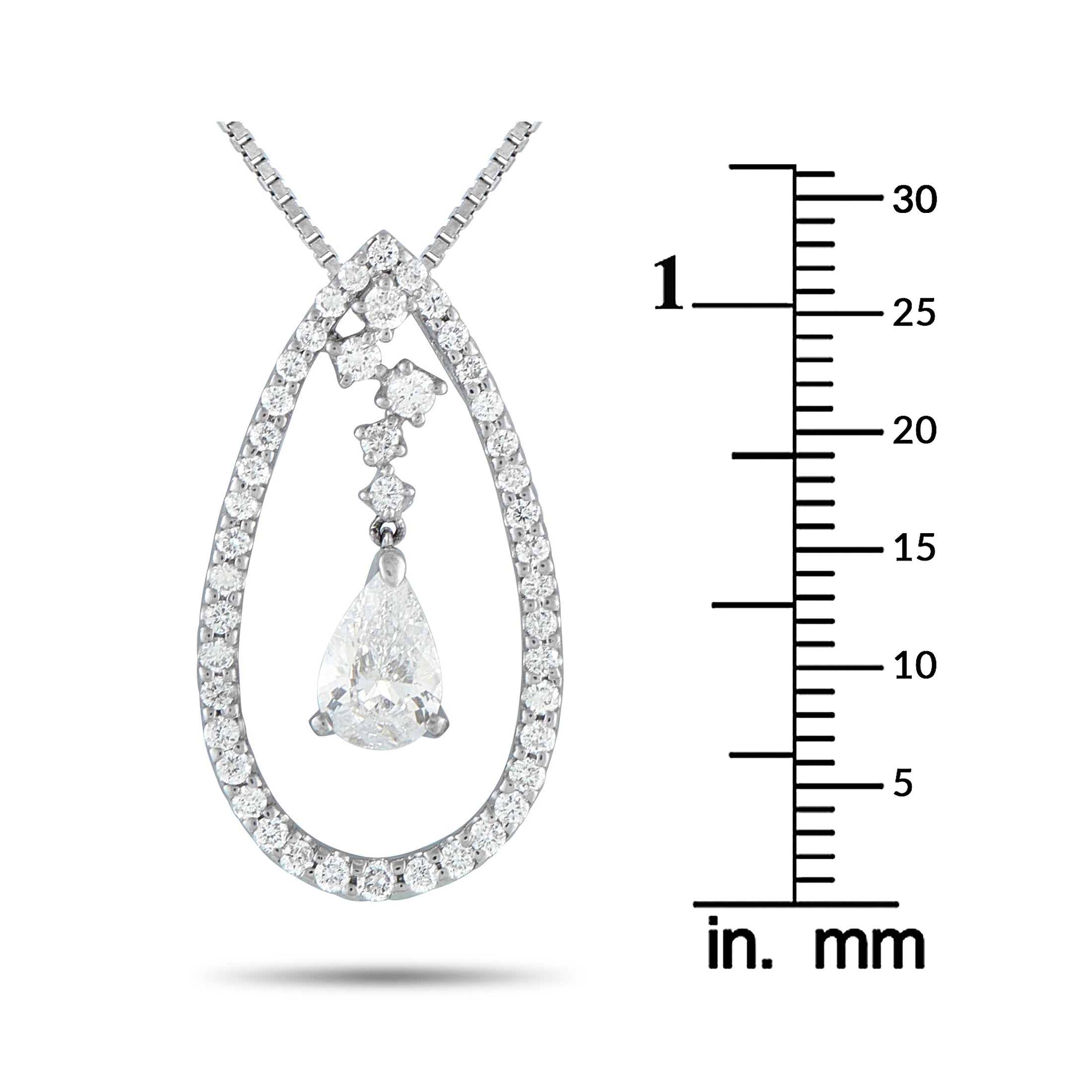 Exclusive Platinum 1.67ct Diamond Teardrop Necklace