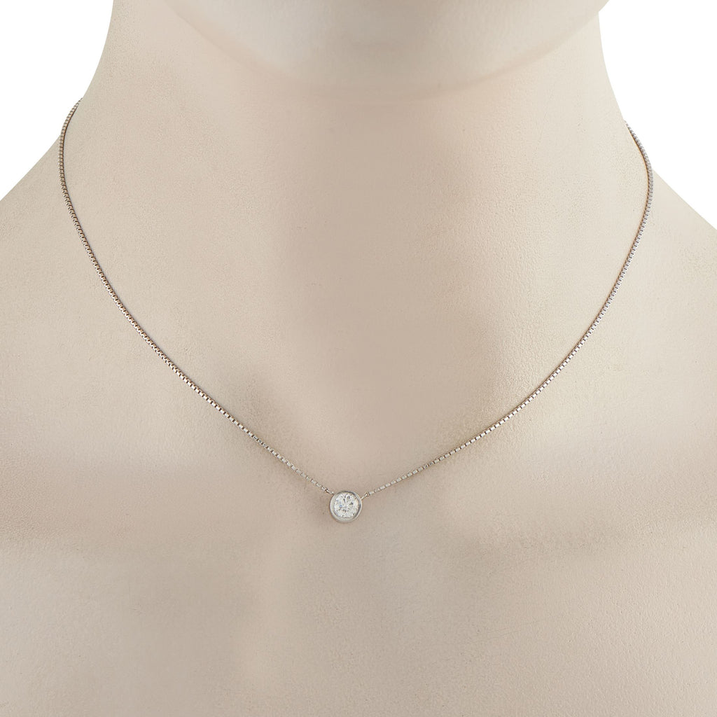 Exclusive Platinum 0.44ct Round Diamond Necklace